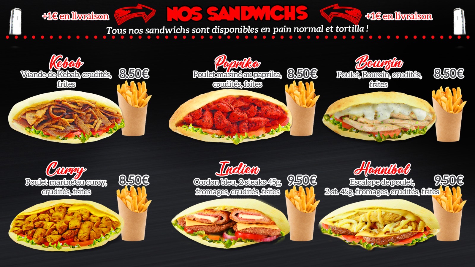 Menu Sandwichs Partie 1